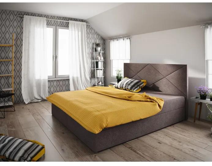 Moderná posteľ s úložným priestorom 180x200 STIG 4 - hnedá