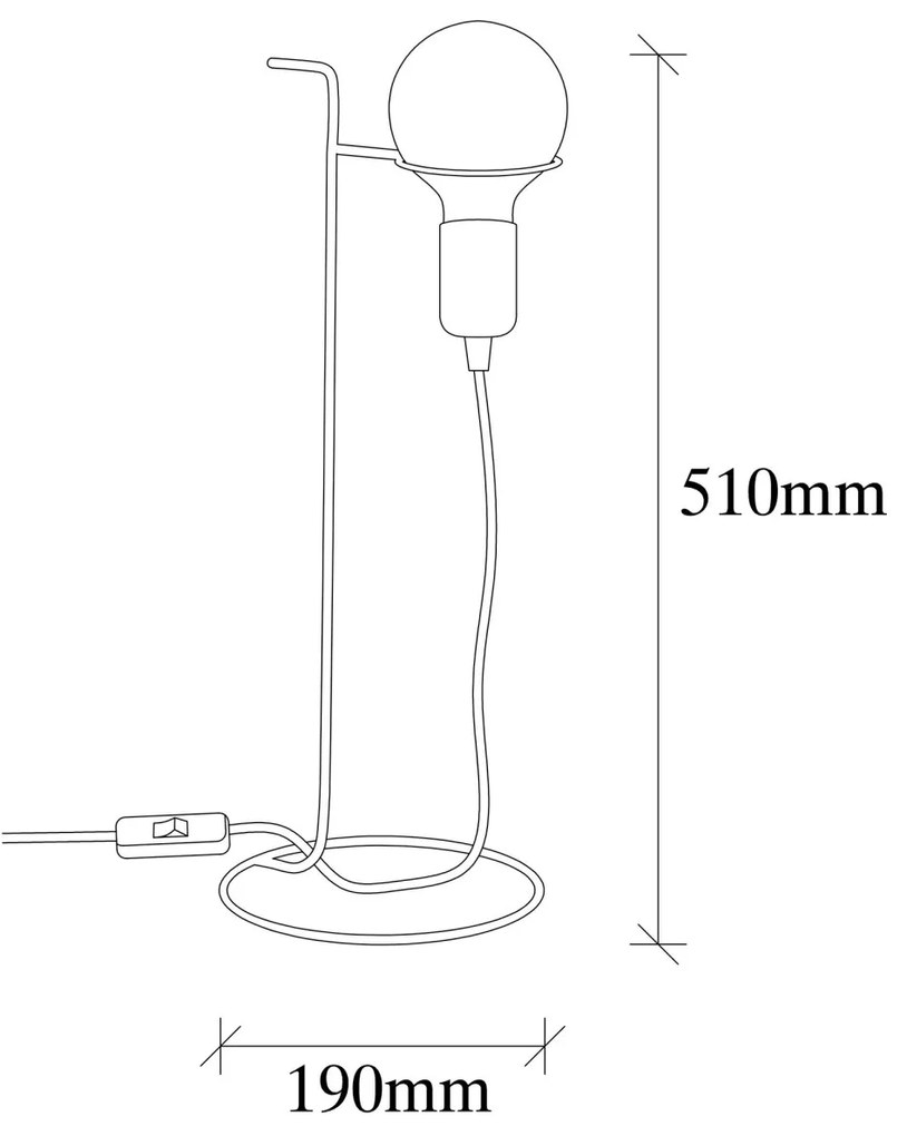 Stolová lampa Pota chróm