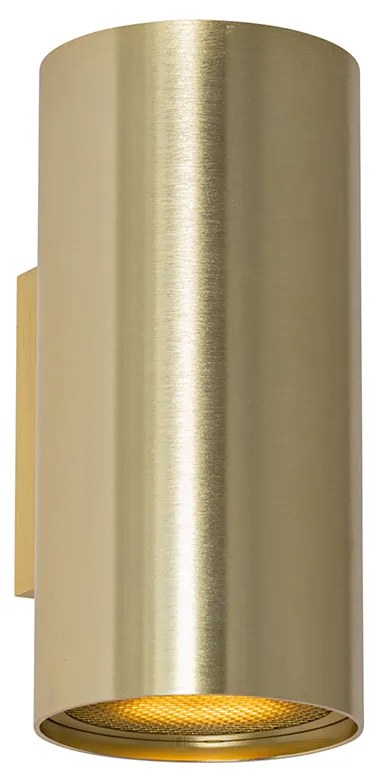 Dizajnová nástenná lampa zlatá okrúhla 2-svetlo - Sab Honey