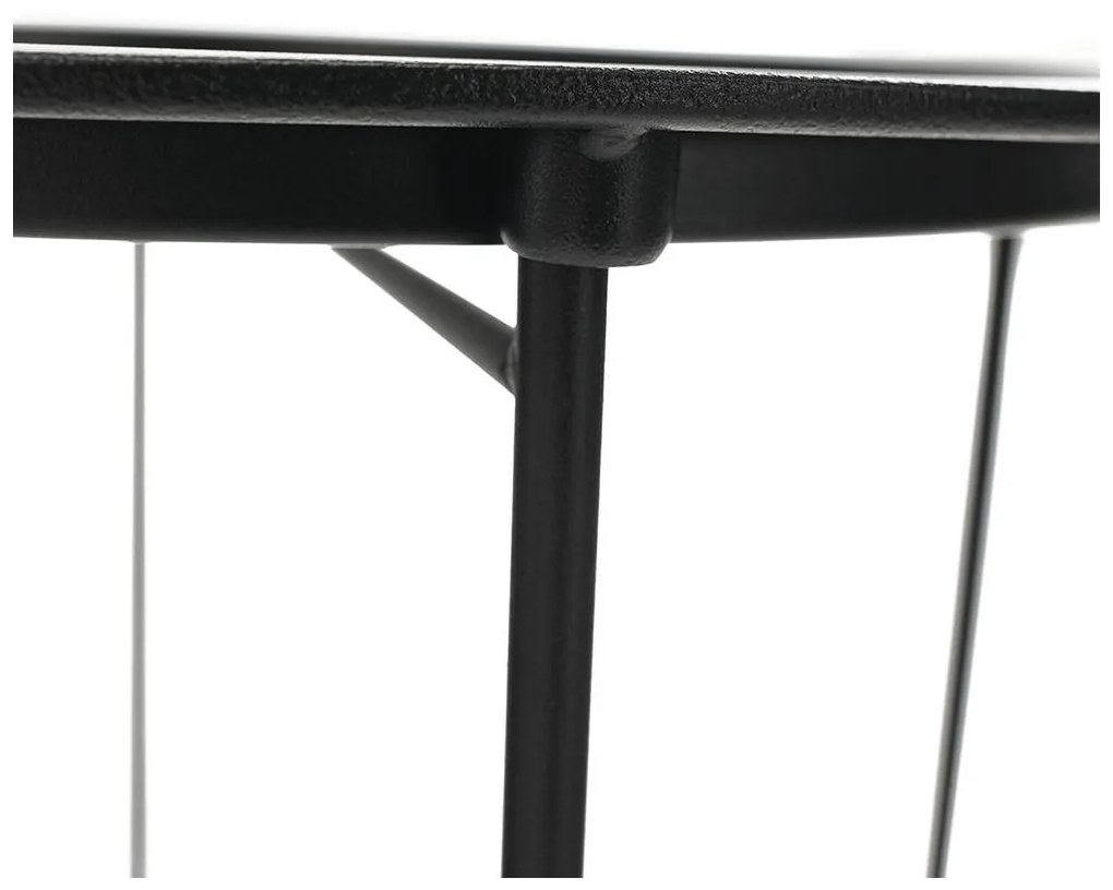 Príručný stolík s odnímateľnou táckou, čierna, RENDER