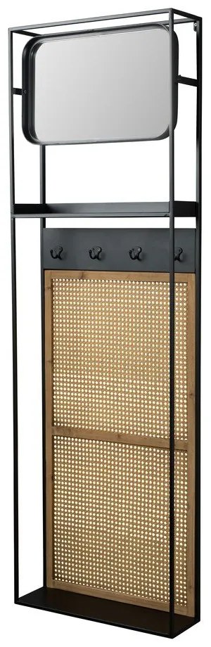 Nástenné zrkadlo s poličkou a vešiakom 53x165 cm Langres – Dutchbone