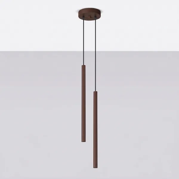 Sollux SL.2146 - Luster na lankách PASTELO 2xG9/8W/230V hnedá