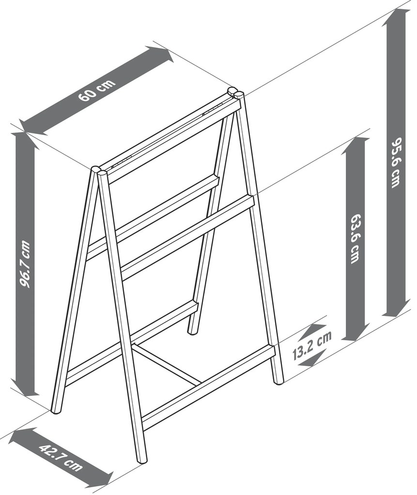 Stojan na uteráky z masívneho dreva