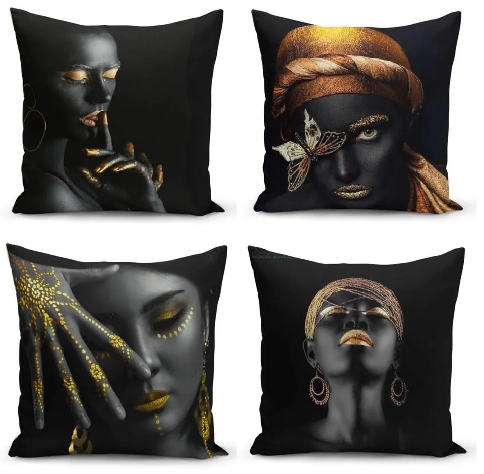 Sada 4 obliečok na vankúše Minimalist Cushion Covers Luzo, 45 x 45 cm