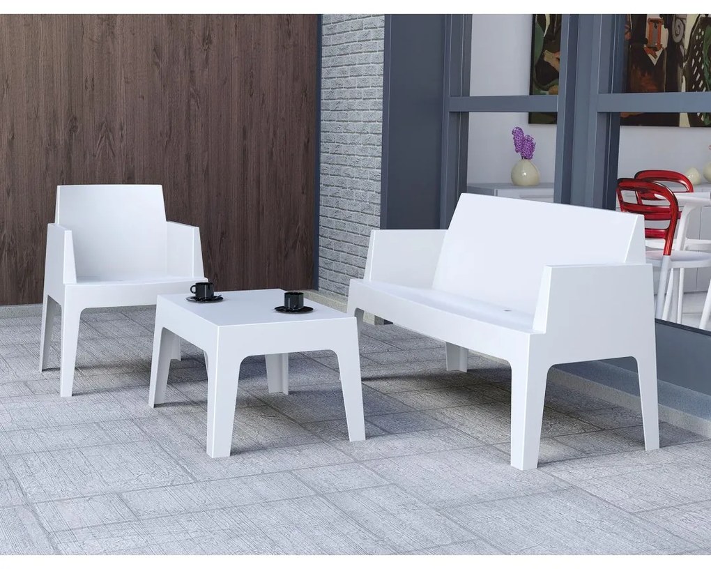 BOX konferenčný záhradný stôl silver grey