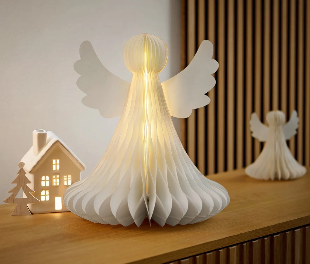 Papierový LED anjel, veľký
