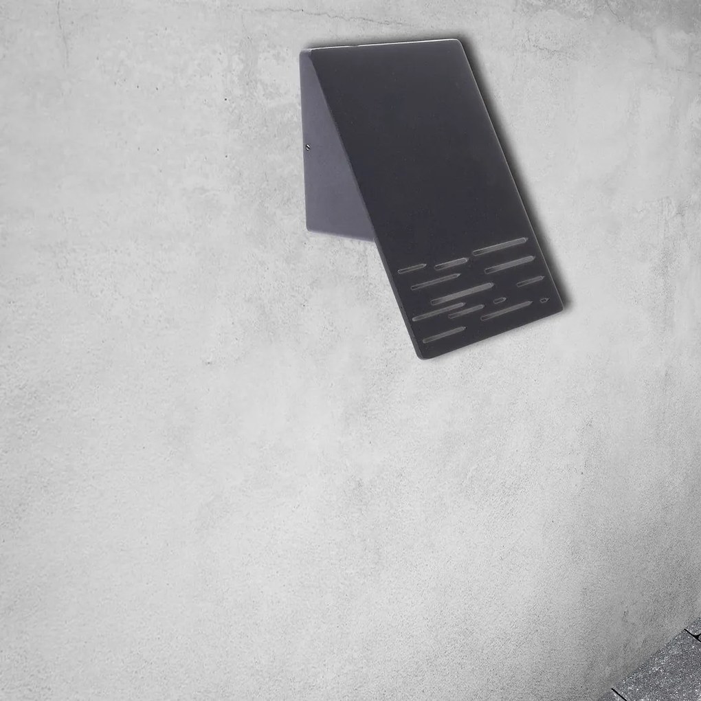 Exteriérové nástenné LED svietidlo Line, 1x LED 10w, tmavosivá