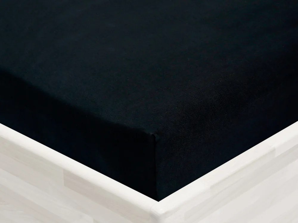 Detské jersey napínacie prestieradlo do postieľky JR-030 Čierne 70 x 140 x 10 cm - do postieľky