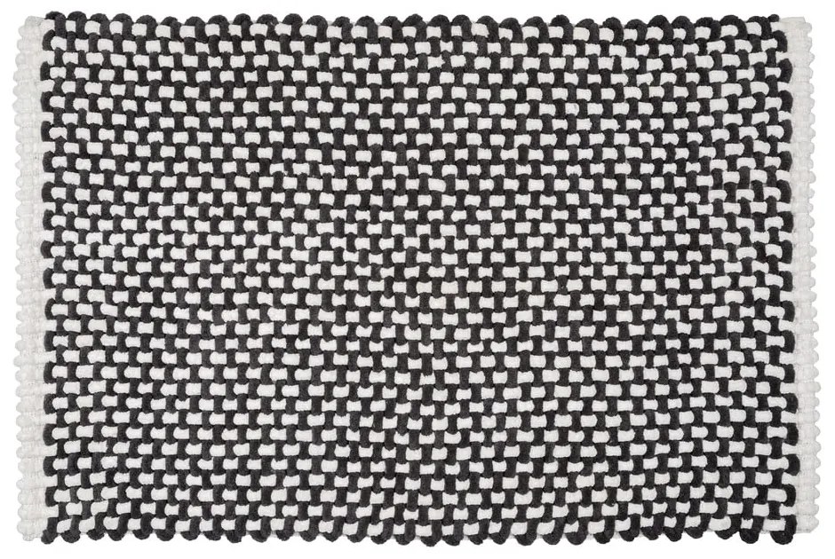 Čiern-obiela textilná kúpeľňová predložka 50x80 cm Covelo – Wenko