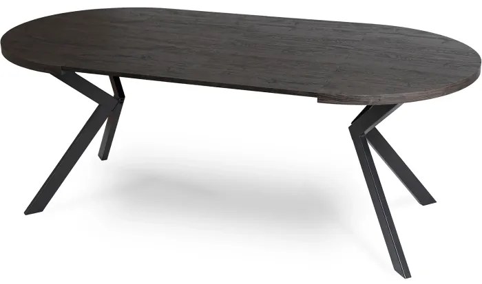 JAKS Okrúhly rozkladací stôl 90 - 190 cm čierny Lugo