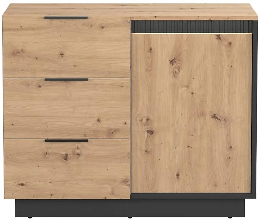 Komoda 1d3s Sierro Dub Artisan/Čierna