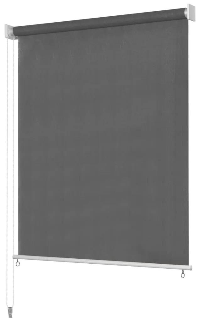 vidaXL Vonkajšia zatemňovacia roleta 350x140 cm antracitová