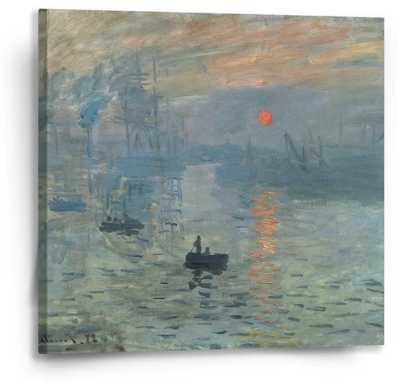 Sablio Obraz Impresia, východ slnka - Claude Monet - 50x50 cm