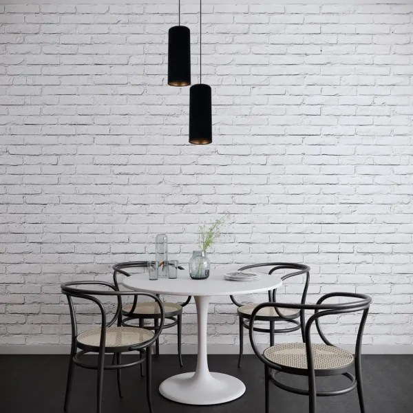 Luster na lanku AVALO 2xE27/60W/230V pr. 20 cm čierna