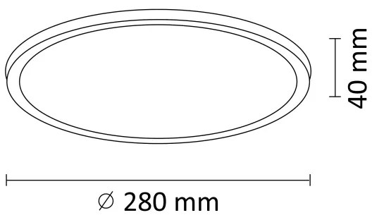 LED Stropné svietidlo WOODY LED/15W/230V pr. 28 cm