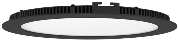 Ecolite Čierny vstavaný LED panel guľatý 175mm 12W CCT LED-WSL-CCT/12W/CR