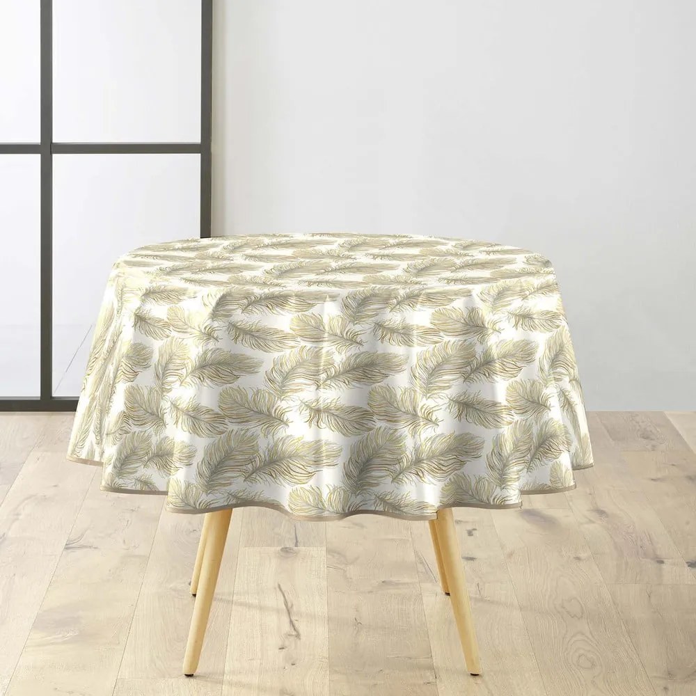 Umývateľný obrus ø 160 cm Plumina – douceur d'intérieur