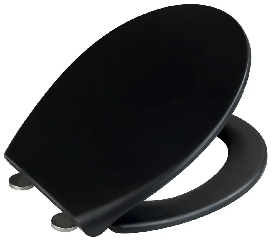 Čierne WC sedadlo Wenko Ikaria