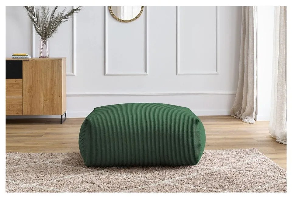 Zelená menčestrová podnožka Voltaire – Bobochic Paris