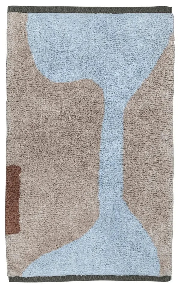 Bavlnený prateľný koberec vo svetlomodrej a béžovej farbe 50x80 cm Figura – Mette Ditmer Denmark