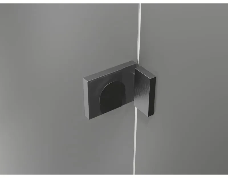 Mexen Lunar T, sklápací sprchový kút ľavý 115 x 100 cm, 8mm číre sklo, profil grafit brúsený, 834T-115-100-66-00-L