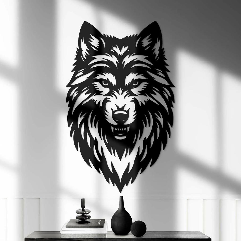 DUBLEZ | Drevený obraz - Dravý vlk
