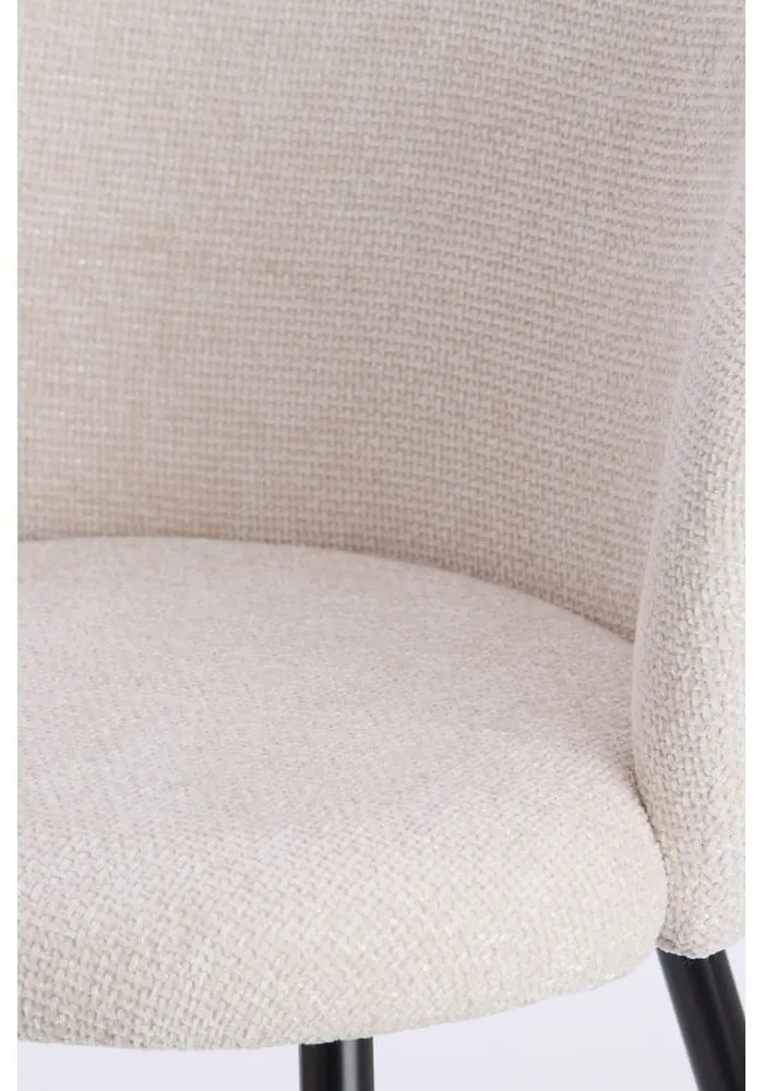 Krémovobiele kovové jedálenské kreslá v súprave 2 ks Radaja – Light & Living