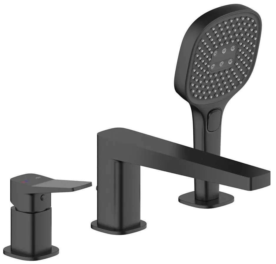 KFA Armatura 4525-210-81 - Vaňová batéria 3-otvorová MALAGA čierna