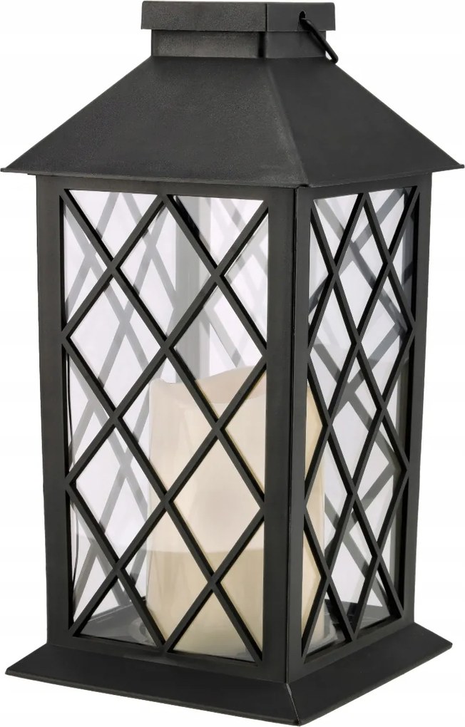 BERGE LED solárny záhradný lampáš svietidlo čierna 2V 35MA