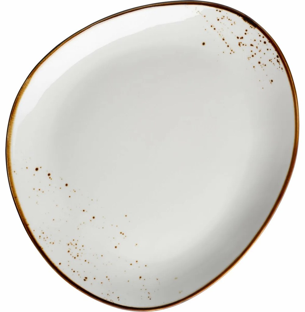 Mäser Oválny tanier Pintar Biele hnedé bodky 29 x26 cm, L