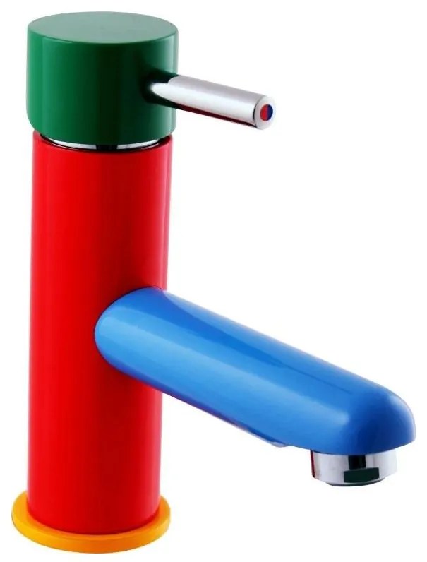 RAV Slezák SE426.0 - Umývadlová batéria JUNIOR 15,7 cm červená/modrá/zelená