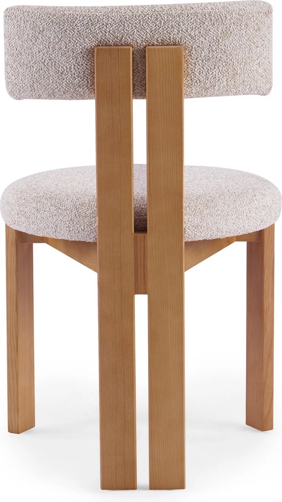 Jídelní židle Matteo z masivu béžová/světle hnědá