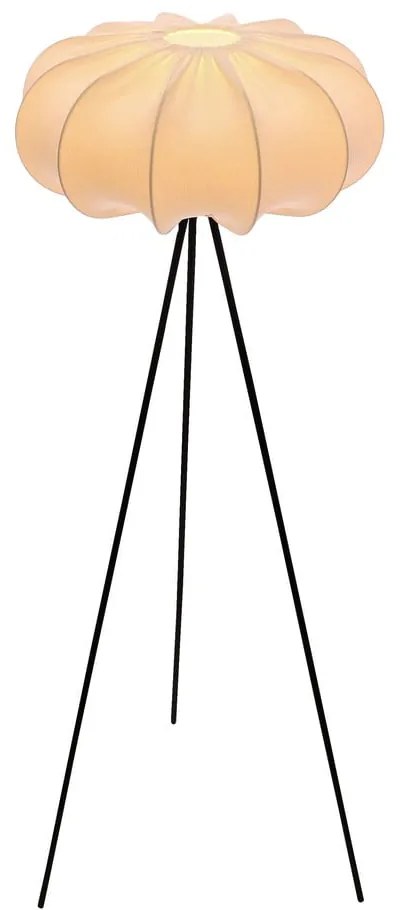 Biela stojacia lampa s textilným tienidlom (výška 147 cm) Cafee – Candellux Lighting