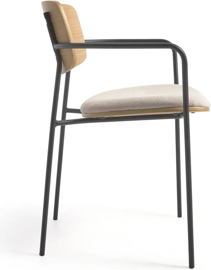 Jedálenská stolička v čierno-prírodnej farbe Maureen – Kave Home