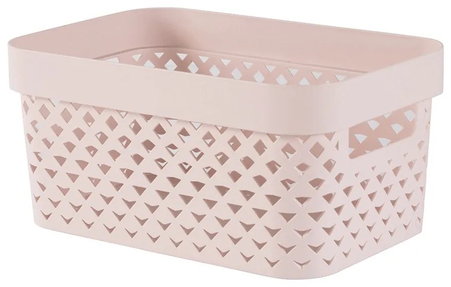 Svetloružový plastový úložný box 26x17,5x12 cm Pure – Curver