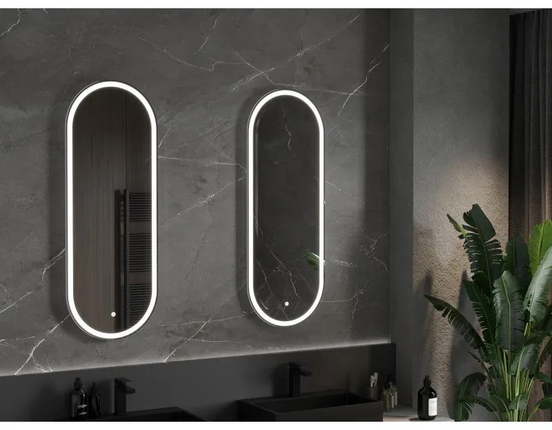 Mexen Bono, LED kúpeľňové zrkadlo s podsvietením 45 x 120 cm, 6000K, ochrana proti zahmlievaniu, 9816-045-120-611-00