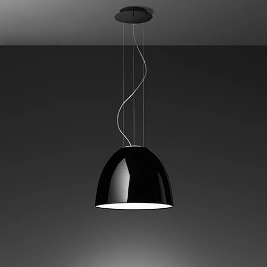 Artemide Nur Mini Gloss čierny lesk 150W, dizajn, E27