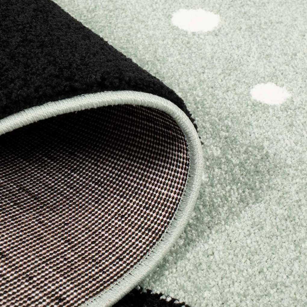 Dekorstudio Moderný koberec BUBBLE - Zelený zajačik Rozmer koberca: 80x150cm