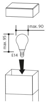 Vonkajšia lampa GARD 1xE14/60W/230V IP44