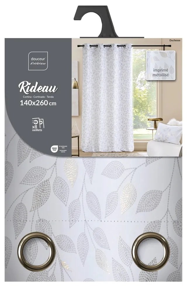 Biely záves 140x260 cm Duchesse – douceur d'intérieur