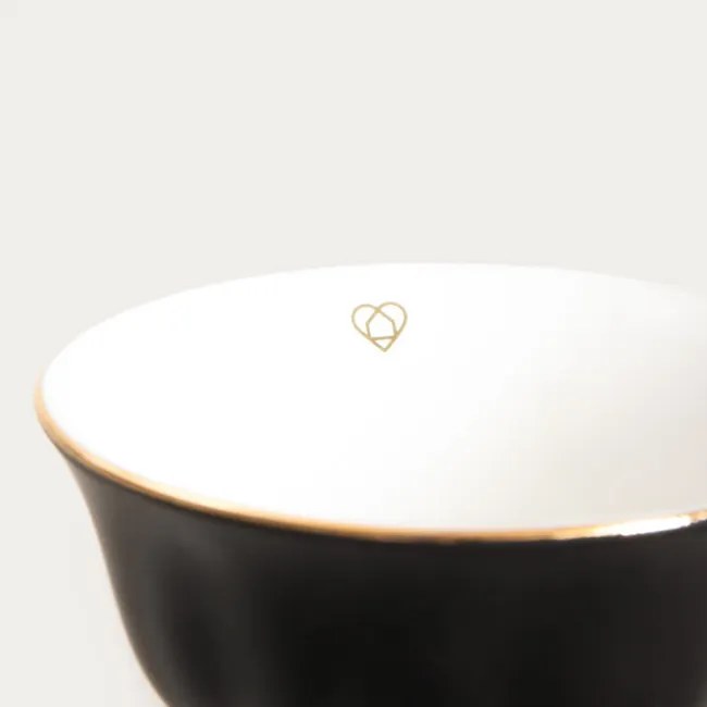 Šálka BARIK s podšálkou, čierna 750472 150 ml