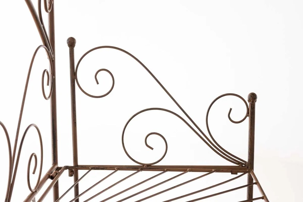 Kovová polica regál Maia - Hnedá antik