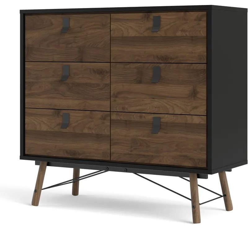 Tmavohnedá komoda Tvilum Ry, 102 x 95 cm