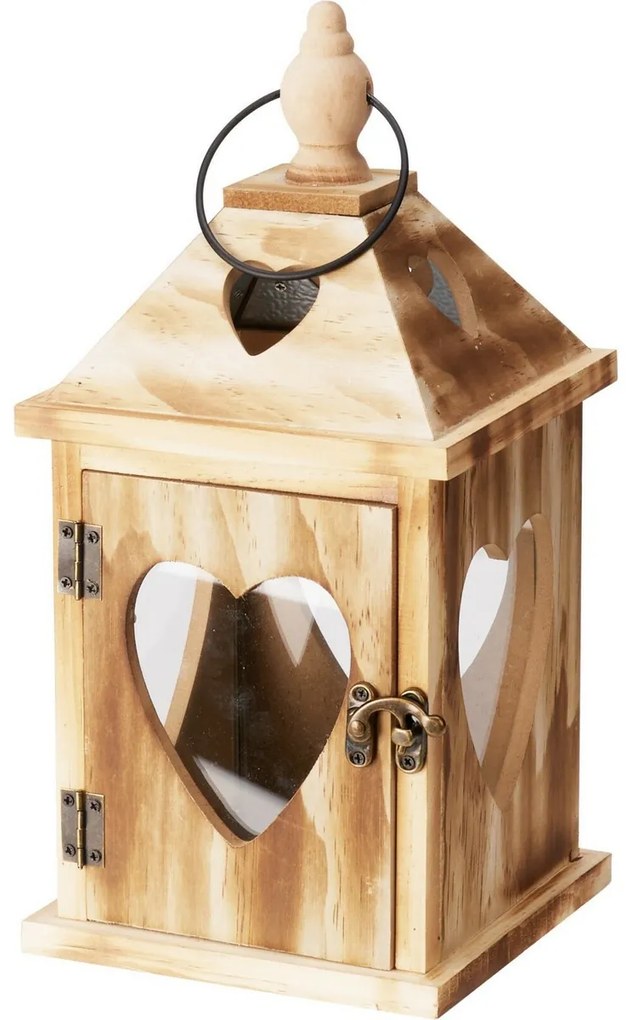 Súprava drevených lampášov Srdce, 2 ks