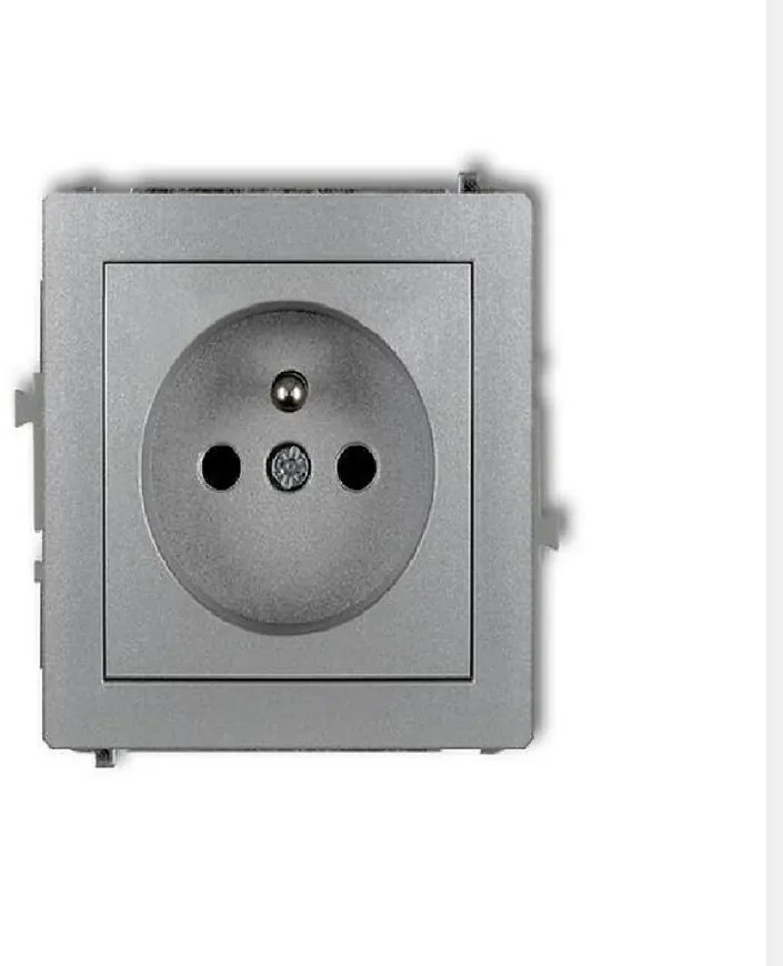 DGP-1Z Zásuvka jednoduchá s uzmenením grafitová