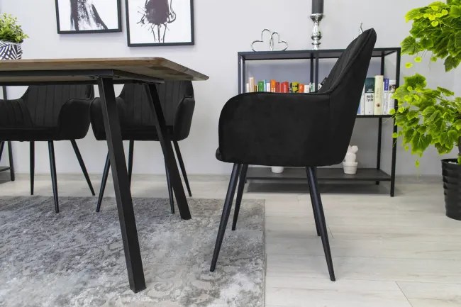 Set jedálenských stoličiek LUGO čierne (2ks)