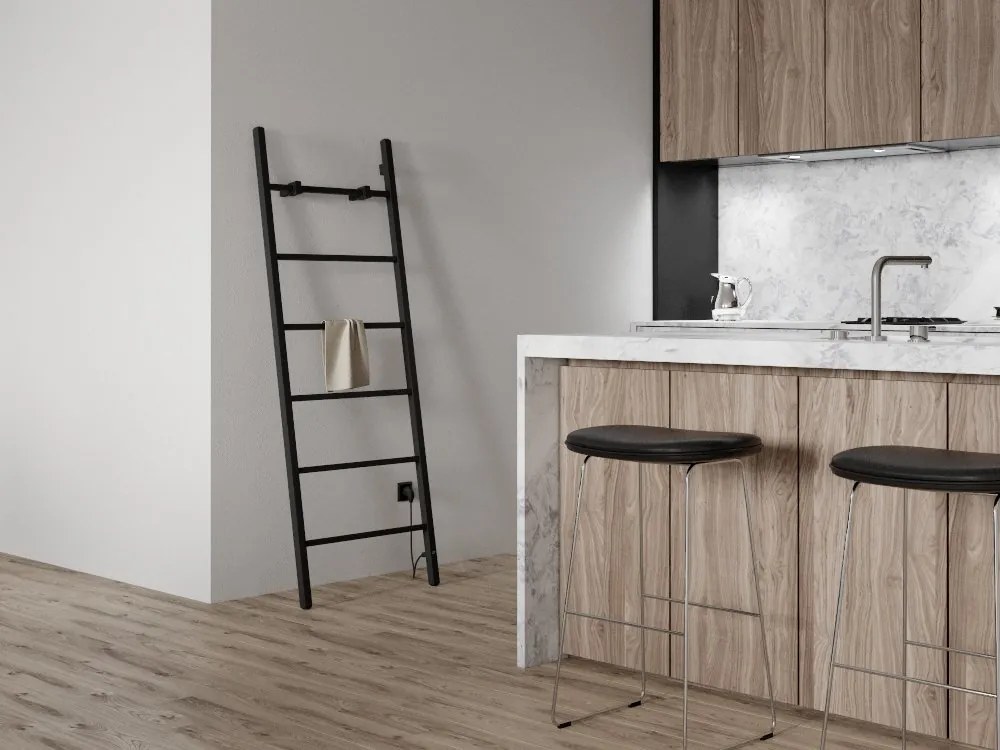 Sapho Sapho, BARBO elektrický sušiak uterákov, hranatý, 600x1600mm, 160 W, čierna mat, BB906