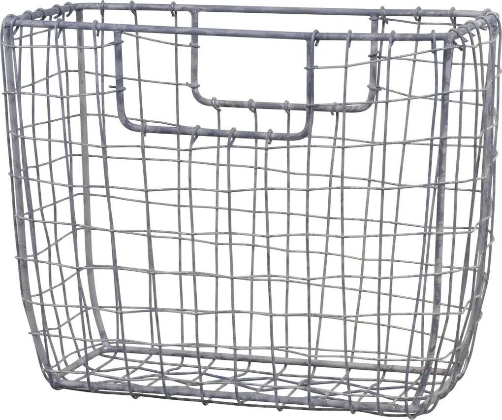 Zinkový antik drôtený košík Fil de fer Basket M - 26*10*20cm