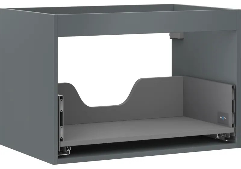 Mexen Box-A, závesná skrinka 70 cm, 1 zásuvka, grafitová matná, 91AX0-0700-470-1-66