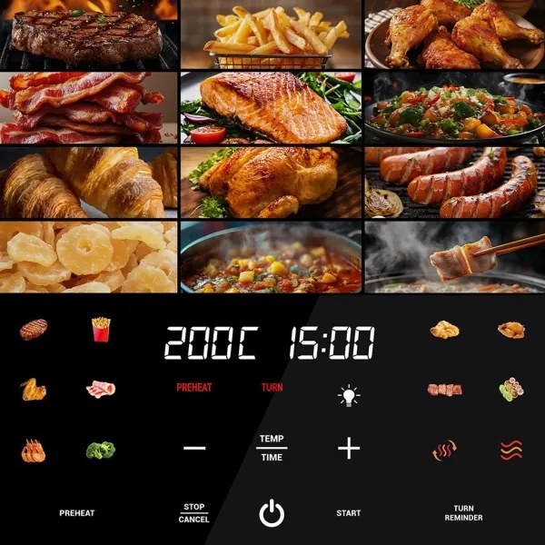 TESLA Electronics AirCook - Inteligentná horkovzdušná fritéza 9 l 1700W Wi-Fi